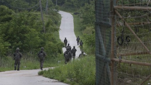 The border separating one Korea into two Koreas.